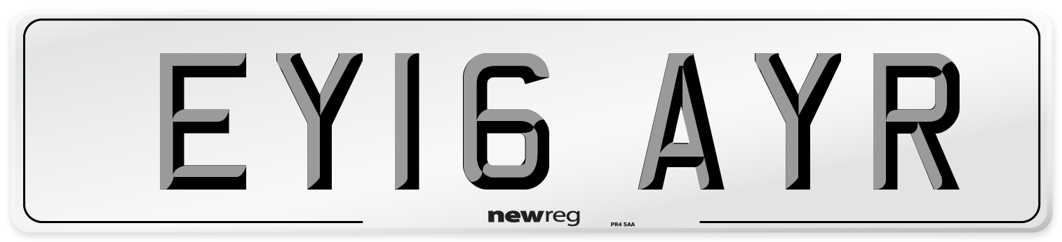 EY16 AYR Number Plate from New Reg
